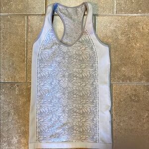 Fabletics Gray Lace Tank Top